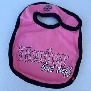 Harley Davidson Baby Girls TENDER BUT TUFF Bib OS
